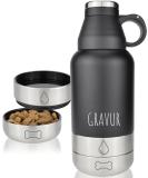 Buy Milu 950ml Dog Drinking Bottle with Food Bowl | Insulated Stainless Steel - Perfect for Hiking Traveling & Walking (Custom Engraving Available) - Buy Online on GoSupps.com