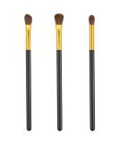 Urbanstrive 3pcs Professional Eye Makeup Brushes Set | Soft Synthetic Blending Brush Kit for Flawless Eyeshadow Eyeliner & Eyebrow Application - Gold - Buy Online on GoSupps.com