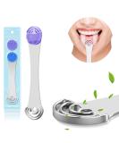 Stainless Steel Tongue Scraper for Adults & Kids - Fresh Breath Tongue Cleaner with 2 Replacement Silicone Pads (Blue) - Buy Online on GoSupps.com
