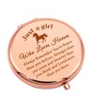 Horse Lover Compact Makeup Mirror - Perfect Gift for Girls and Women - Equestrian and Animal Lover - Ideal for Birthdays and Graduation - Buy Online on GoSupps.com
