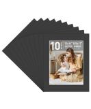 Golden State Art 11x14 Black Pre-Cut Picture Mats (10 Pack) - Acid Free, High Premier Bevel Cut with White Core for 8.5x11 Photos - Buy Online on GoSupps.com