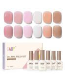 GAOY Jelly Pink Gel Nail Polish Set - 6 Transparent Colors for DIY Manicure and Pedicure at Home - Buy Online on GoSupps.com