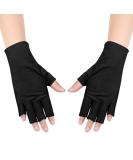 Bouttarro Anti UV Gloves for Gel Nail Lamp Protection - Black Stretchy Fingerless Gloves for Manicures at Home & Outdoors - Buy Online on GoSupps.com