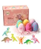 Buy Queta Dinosaur-Egg Bath Bombs for Kids - Natural Additive-Free Foam Bath with Essential Oils - Perfect for Swimming Pools (Pink Box) - Buy Online on GoSupps.com