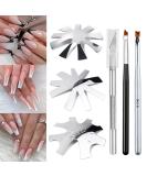Lokyango French Tip Cutter for Acrylic Nails - 3pcs Manicure Edge Trimmer Set with V Shape Cutter, Brush, and Cutting Knife - Perfect for Creating Easy Smile Line French Tips - Buy Online on GoSupps.com