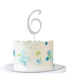 ENSTAB Silver Rhinestones Cake Topper - Happy Birthday & Anniversary Decoration | International Shipping - Buy Online on GoSupps.com