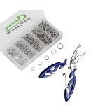 GREATFISHING 200PCS High Strength Heavy Stainless Steel Split Ring Lure Connector with Fishing Pliers 30lb to 120lb Test 200pc 5-9mm Ring with plier - Buy Online on GoSupps.com
