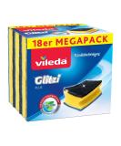 Buy Vileda Glitzi Plus Scouring Pad - Antibacterial Dishwashing Sponge Highly Absorbent Kitchen Sponge Pack of 18 - International Shipping Available - Buy Online on GoSupps.com