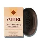 Ambi Skincare Cleansing African Black Soap with Shea Butter and Coconut Oil | Cleans and Nourishes Skin | Rinses Clear, 5.3 Ounce - Buy Online on GoSupps.com