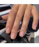 Foccna 24pcs Nude Press on Nails Fake Nails Square Glossy Short False Nail Tips Artificial Finger Manicure for Women and Girls Nude Nails - Buy Online on GoSupps.com