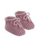 Newborn Baby Mesh Knitted Booties Soft Cute Booties NB-3 Months - Dusty Pink - Buy Online on GoSupps.com