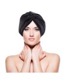Mulberry Silk Hair Wrap for Sleeping | Double-Sided Sleep Cap | Silk Bonnet for Curly Hair | Black - Buy Online on GoSupps.com