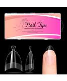 Ranrose Short Almond Nail Tips - 600PCS Clear Half Cover Soft Gel - 12 Sizes for Acrylic Nails - Professional Quality Fake Nails for Salon & Home DIY Manicure - Buy Online on GoSupps.com