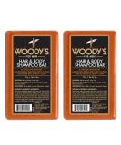 Woody's 2-in-1 Shower Bar for Men | Shampoo & Body Wash | Tea Tree | All Skin & Hair Types | 8 Fl Oz (2 Pack) - International Shipping Available - Buy Online on GoSupps.com