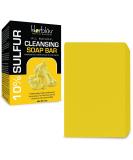 10% Sulfur Soap Bar for Acne & Oily Skin - Natural Cleanser with Lemongrass, Tea Tree Oil & Vitamin E - Buy Online on GoSupps.com
