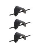 SHERCHPRY 3pcs Leather Hair Barrettes with Stick - Black Oval Shape Hair Clips - Buy Online on GoSupps.com