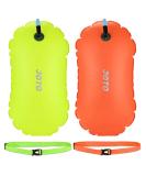 2 Pack JOTO Swim Buoy Float - Safety Float with Adjustable Belt for Open Water Swimming - Ideal for Triathletes, Kayaking, Snorkeling - Small Orange/Neon Yellow - Buy Online on GoSupps.com