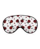 Coccinella Septempunctata Ladybug Printed Sleep Eye Mask - Soft Blindfold for Travel Nap - Adjustable Strap for Men and Women - Buy Online on GoSupps.com