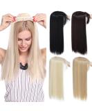 Shop Tess Clip-In Hair Extensions - Real Pony Hair Topper 17 (43cm) 120g Light Brown for Hair Loss & Gray Coverage - Buy Online on GoSupps.com