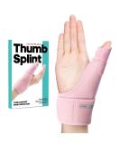 Adjustable Trigger Thumb Splint - Arthritis Pain Relief Brace for Sprains & Tendonitis - One Size Fits All - Comfortable Pink Support for Left & Right Hand - Buy Online on GoSupps.com