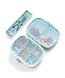 Moisture Proof Pocket Pharmacy | Travel Medicine Organizer Pill Pockets & Cutter for Pills & Vitamins (Blue - Buy Online on GoSupps.com