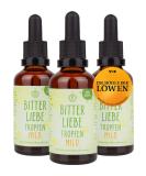 Bitter -Liebe Bitter drops without alcohol 50ml 3 Set according to Hildegard von Bingen - the original from the lion's cave - High -dosed bitter substances drop - Buy Online on GoSupps.com