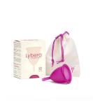 Lybera menstrual cup made in Italy soft safe from medical silicone environmentally friendly for intimate hygiene comfortable available in 2 sizes - size 1 color fuchsia fuchsia 1 piece (1 Pack) - Buy Online on GoSupps.com