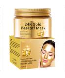 24K Gold Peel Off Face Mask - Anti Aging Lifting Moisturizing & Revitalizing - Reduces Wrinkles & Blackheads - Skin Repair with Vitamin B5 - 120g - Buy Online on GoSupps.com