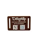 DogTap Light Big digital dog brand for medium to large dogs with NFC chip and QR code for contact details and profile made of silicone waterproof flexible 67 x 40 mm brown - Buy Online on GoSupps.com