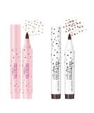 Sumeitang 2 Colors Liquid Freckle Pen - Natural Lifelike Face Fake Freckle Makeup - Waterproof Long Lasting Quick Dry Faux Freckles Pen - Light Brown & Dark Brown - Buy Online on GoSupps.com
