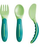 MAM BPA-Free Cutlery Set for Toddlers - Seagrass Green - Buy Online on GoSupps.com