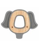 Nuby Elephant Wooden & Silicone Teether - Safe for 3 Months+ | Best International Shipping - Buy Online on GoSupps.com