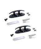 Mxeol Folding Boat Cleats - 2 Pack Stainless Steel Dock Cleats with Black Coating - Buy Online on GoSupps.com