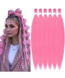 YDDM 26 Inch Pre-Stretched Braiding Hair Extensions - 6 Packs Pink Jumbo Braids for Art Hair Styling - Buy Online on GoSupps.com