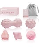 Tezewa Fascienball Massage Ball Set - 5 Premium Balls for Stress Relief & Muscle Relaxation | Peanut Spiky Lacrosse & Acupoint Massage Balls - Buy Online on GoSupps.com