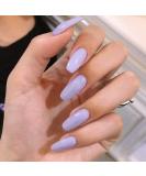 Adflyco Purple Coffin Press on Fake Nails - Acrylic Full Cover False Nails (24Pcs) - Buy Online on GoSupps.com