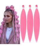 YDDM 26 Inch Pre-Stretched Pink Braiding Hair Extensions - 3 Packs Kunsthaar for Braids (66cm) - Vibrant Art Hair for Braiding - Buy Online on GoSupps.com