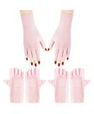 Arqumi UV Gel Nail Dryer Gloves - 2 Pairs | Anti-UV Protection for Gel Manicures | Fingerless Pink UV Gloves - Buy Online on GoSupps.com