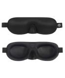 Lonfrote 3D Contoured Sleep Mask with Earplugs and Carry Pouch - Black - Buy Online on GoSupps.com