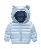 Kids Blue Puffer Jacket | Winter Hooded Coat for Boys & Girls 3-4 Years - Buy Online on GoSupps.com