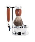 M HLE Vivo Shaving Set with Bowl - Pure Badger Hair & Plum Wood - Compatible with Gillette Blades | Premium International Shipping - Buy Online on GoSupps.com