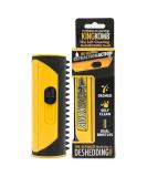 King Komb Deshedding Tool | Self-Cleaning Retractable Blades | 3 Metal Edges & Rubber Bristles | Large Yellow | Grooming Brush for Top & Undercoat - Buy Online on GoSupps.com