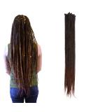 Handmade 20 Inch Synthetic Dreadlock Extensions - 0.6cm Thin Crochet Hair for Hip-Hop Style - Soft Dreads - 20 Strand in MT1B-30# Colors - Buy Online on GoSupps.com