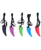 5 Pack Sensory Chew Necklaces - Silicone Teething Rings & Oral Motor Aids for Kids - Buy Online on GoSupps.com