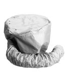 Soft Head Hair Dryer with Flexible Hose & Telescopic Heat Treatment - Adjustable Nylon Cord (Silver) | International Shipping - Buy Online on GoSupps.com