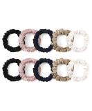Lilysilk 100% Silk Hair Rings for Women - Ponytail Holders & Hair Ties | 10-Pack in Taupe Black Navy Pink & Ivory - Eco-Friendly & Stylish - Buy Online on GoSupps.com