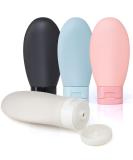 HOLD ME TIGHT 60ml Premium Travel Bottles for Toiletries Leak proof and TSA Approved Pack of 4 Refillable Squeezable Containers - Buy Online on GoSupps.com