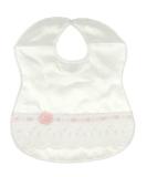 Glamour Girlz Baby Christening Bib | Broderie Anglais Rose Satin | Newborn-6 Months | White Pink - Buy Online on GoSupps.com