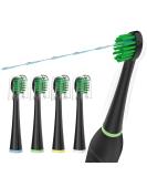 Water Pik Sonic Fusion Compact Toothbrush Heads (SF-01/SF-02/SF-03/SF-04) - 4 Count Black with Covers - Buy Online on GoSupps.com