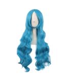 MapofBeauty 32 Curly Hair Anime Wig - Cyan Blue Cosplay with Side Bangs | International Shipping Available - Buy Online on GoSupps.com